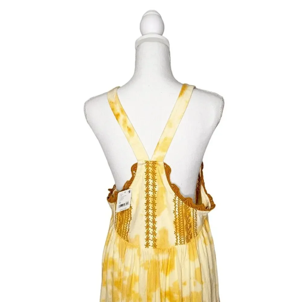 NWT Free People Bali Devon Skirtall Tie Dye Maxi Dress In Italian Straw Size XS - Picture 6 of 10